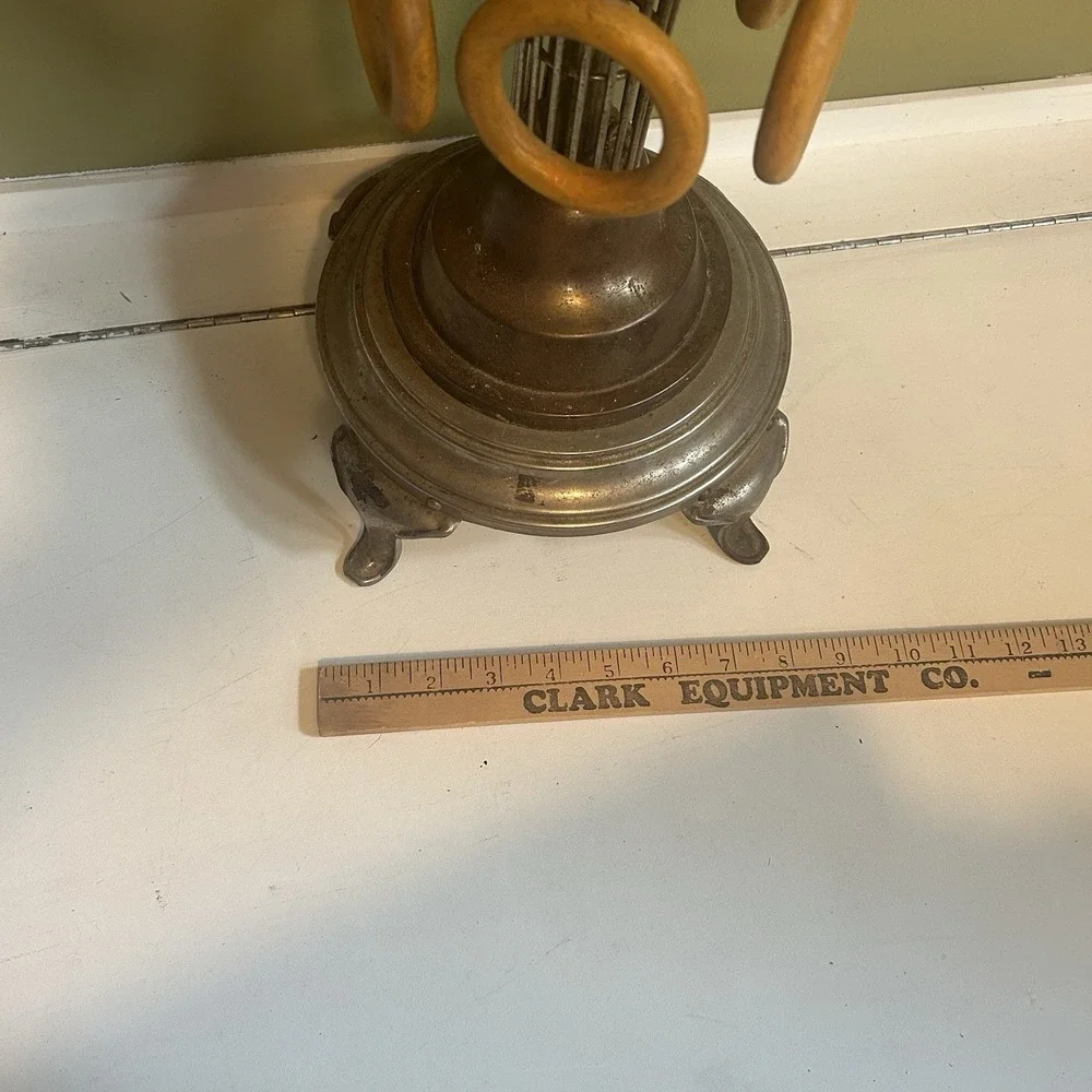 Liquid Veneer Folk Art Clock Works Signed‎ Original OFAK